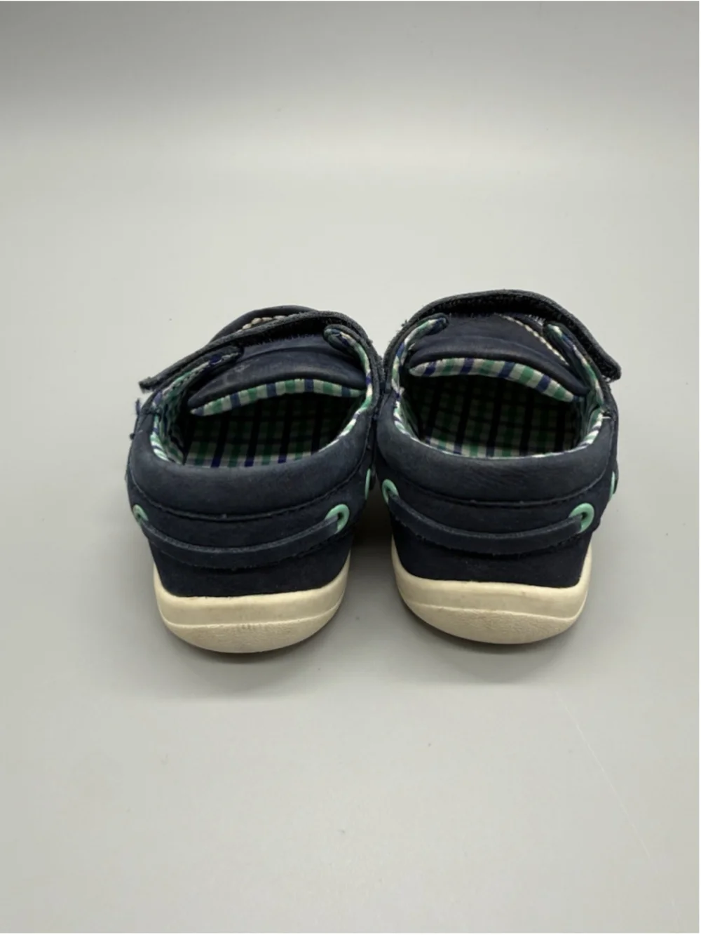 Sole Play SK-LUKA Boys Navy Leather Boat Shoes 4M Contrast Stitching Comfort